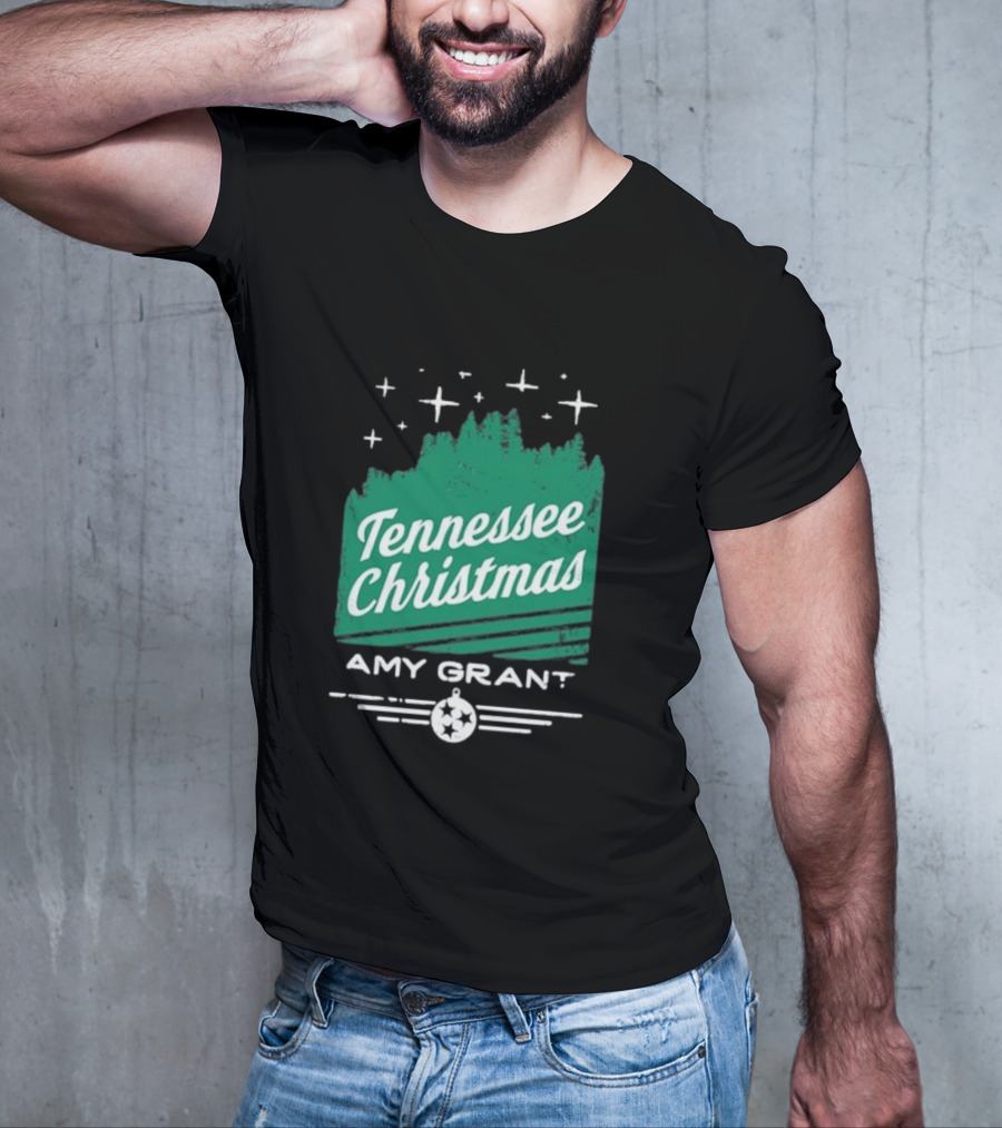 Tennessee Christmas Amy Grant Stars Trees T-Shirt