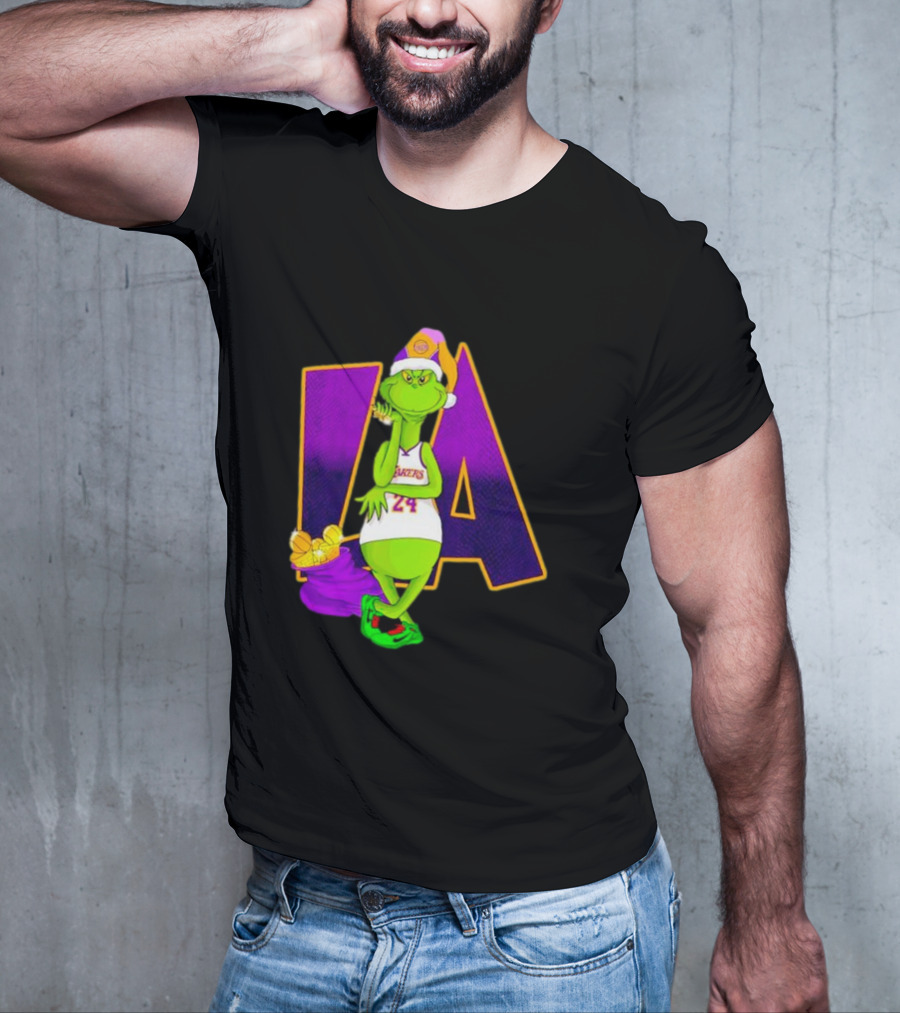 Kobe Bryant Grinch LA Lakers 24 Grinchmas T-Shirt