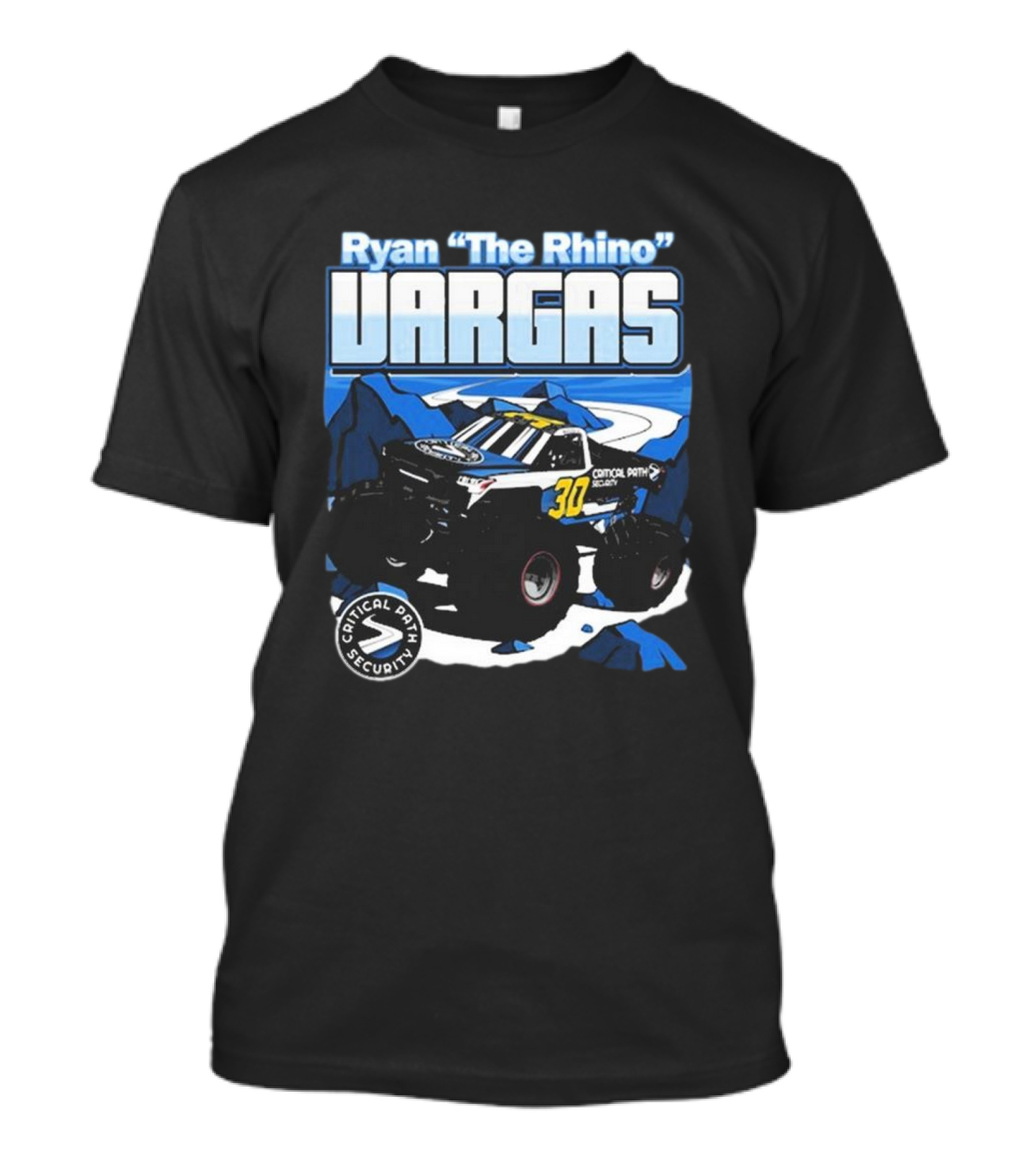 Ryan The Rhino Vargas Critical Path Security Number 30 Monster Truck Adventure T-Shirt
