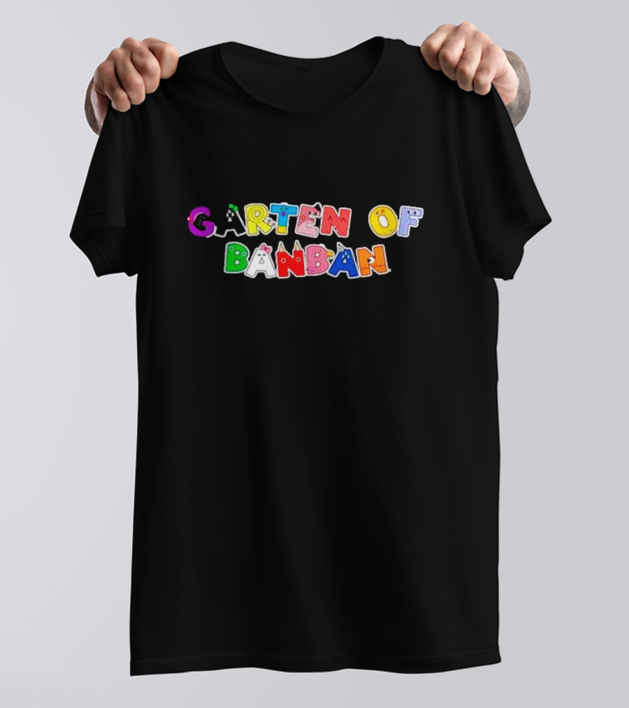Garten Of Banban Colorful Character Letters T-Shirt