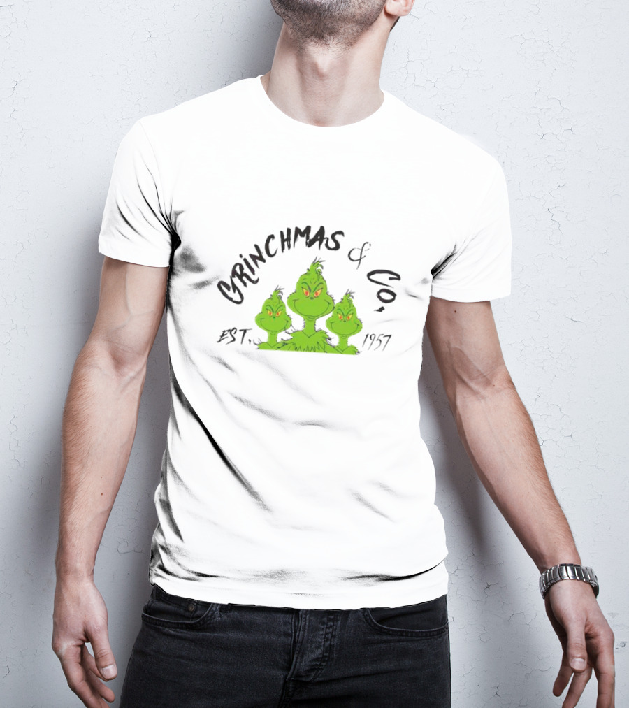 Grinchmas And Co Established 1957 Featuring Iconic Green Grinch Trio T-Shirt