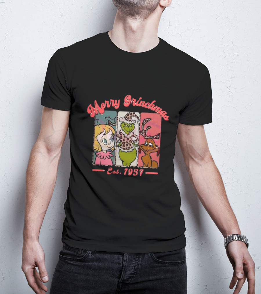 Merry Grinchmas Est 1957 Vintage Holiday Characters Classic T-Shirt
