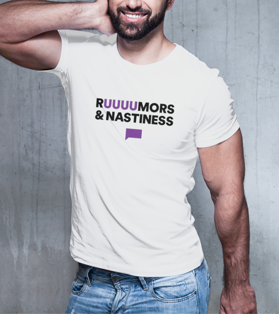 RUUUUMORS And NASTINESS Purple Speech Bubble T-Shirt