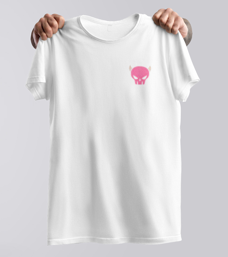 Ironmouse Pink Devil Skull T-Shirt