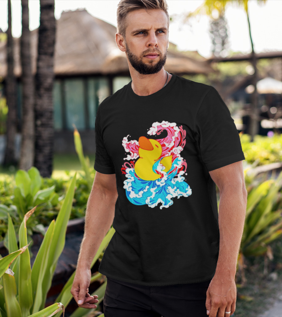 39Daph Duck Waves Red Blue T-Shirt