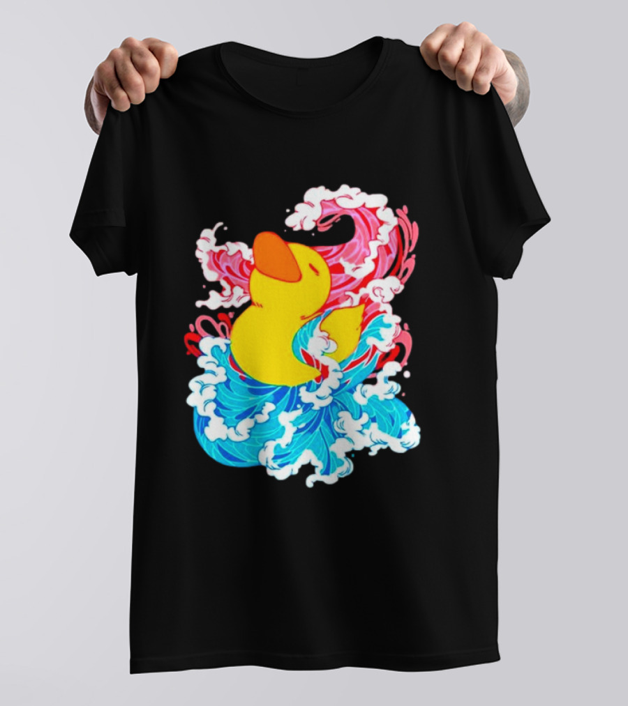 39Daph Duck Waves Red Blue T-Shirt
