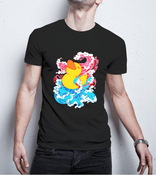 39Daph Duck Waves Red Blue T-Shirt