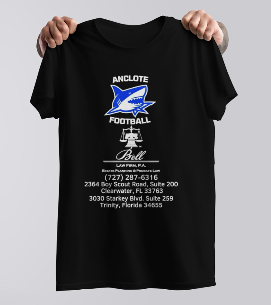 Anclote Football Bell Law Firm P.A. Clearwater Trinity Florida T-Shirt