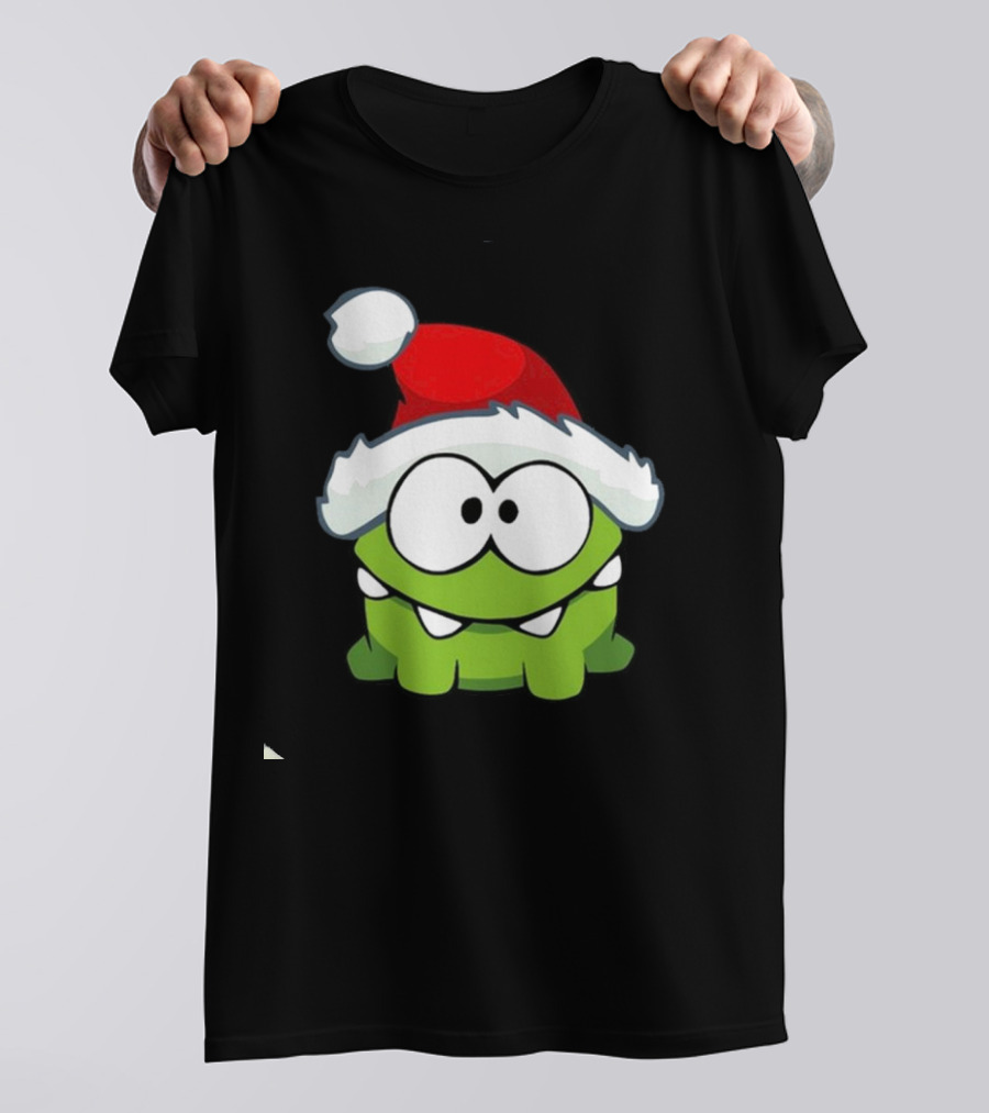Om Nom Christmas Santa Hat T-Shirt