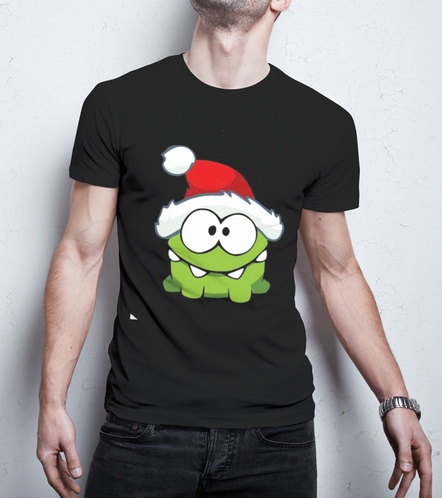 Om Nom Christmas Santa Hat T-Shirt