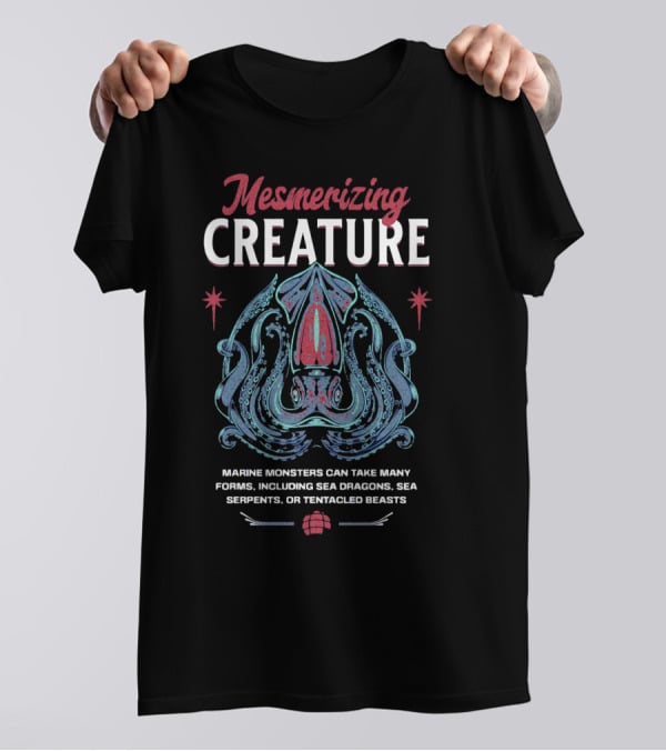 Mesmerizing Creature Marine Monsters Sea Dragons Sea Serpents Tentacled Beasts T-Shirt