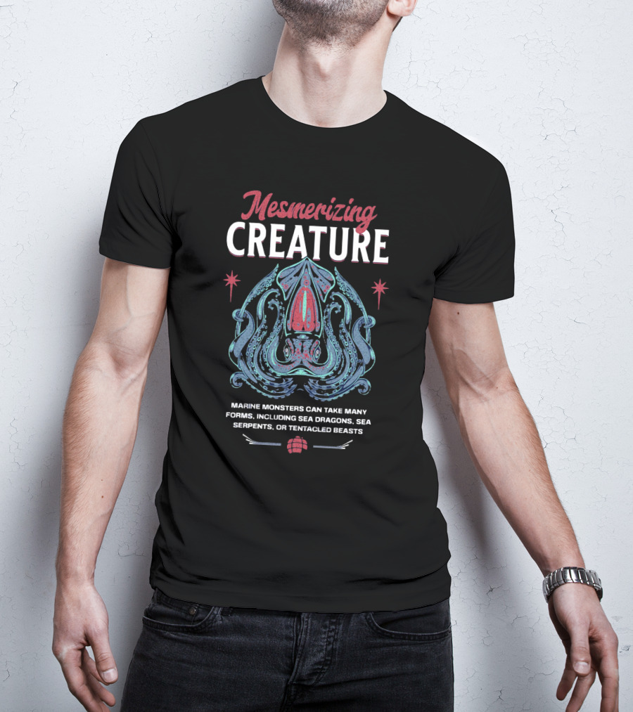 Mesmerizing Creature Marine Monsters Sea Dragons Sea Serpents Tentacled Beasts T-Shirt