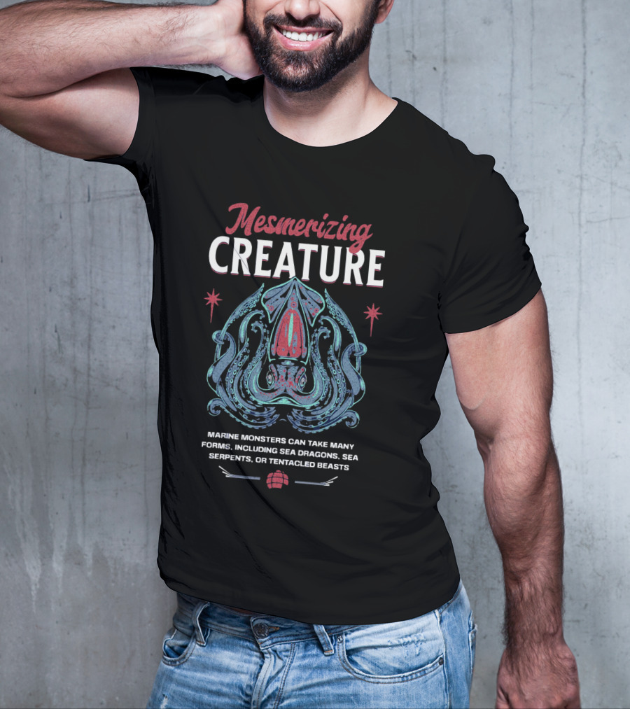 Mesmerizing Creature Marine Monsters Sea Dragons Sea Serpents Tentacled Beasts T-Shirt