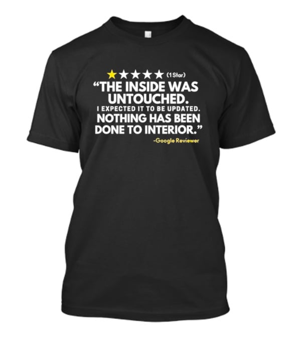 1 Star The Inside Was Untouched Google Reviewer T-Shirt