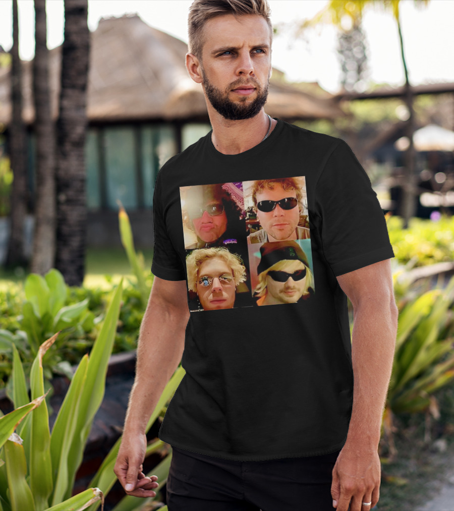 5 Seconds Of Summer Sunglasses Group Collage T-Shirt