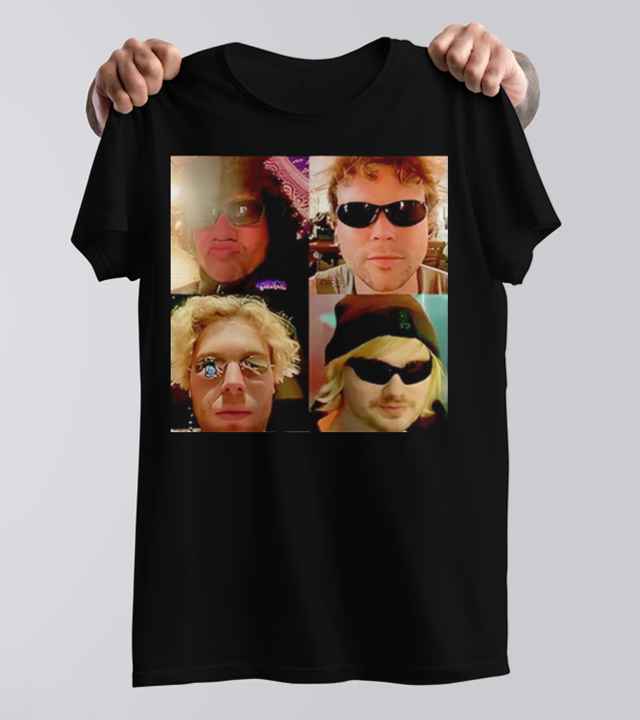 5 Seconds Of Summer Sunglasses Group Collage T-Shirt