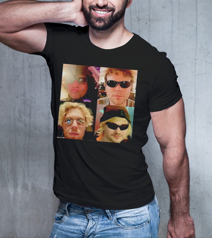 5 Seconds Of Summer Sunglasses Group Collage T-Shirt