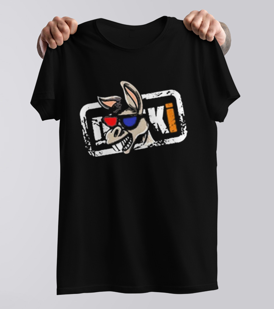 Cool Donkey Vintage Garage Visual With Modern Shades T-Shirt