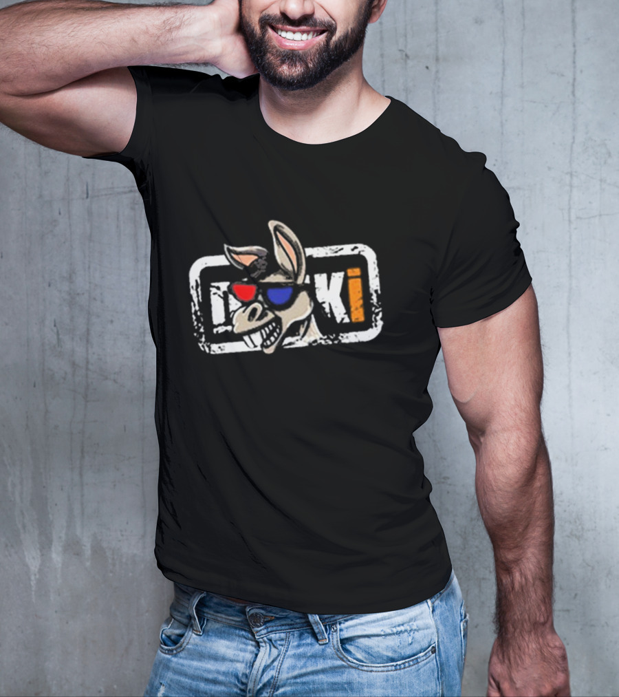 Cool Donkey Vintage Garage Visual With Modern Shades T-Shirt