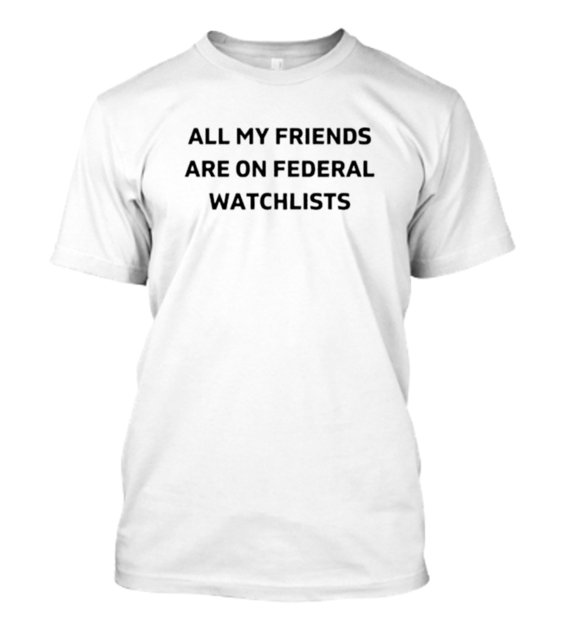 All My Friends Are On Federal Watchlists T-Shirt