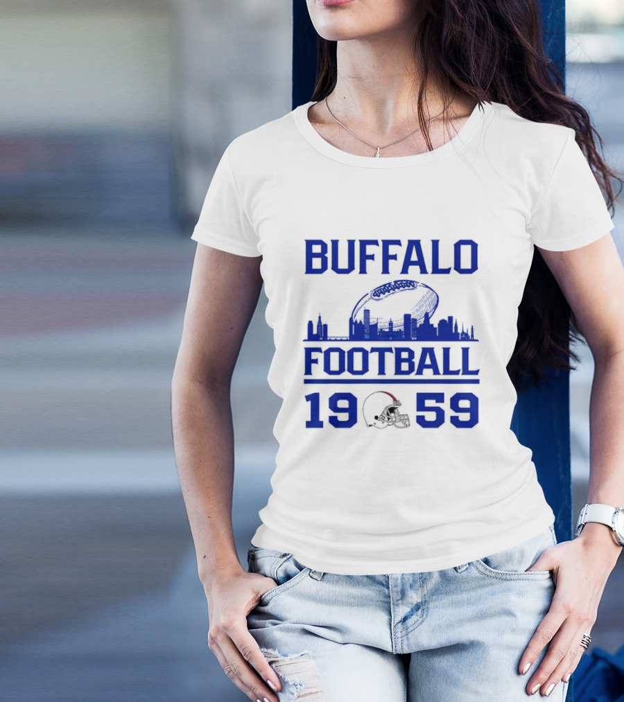 Buffalo Football 1959 Skyline Helmet T-Shirt