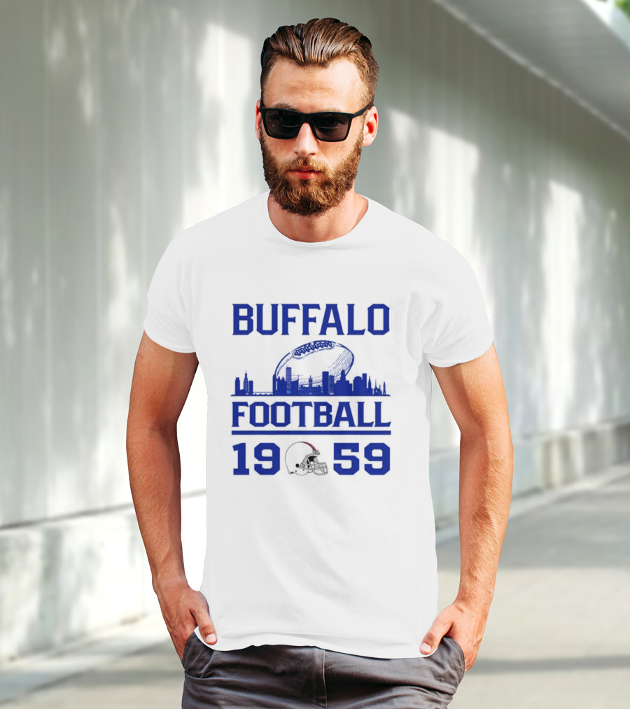 Buffalo Football 1959 Skyline Helmet T-Shirt