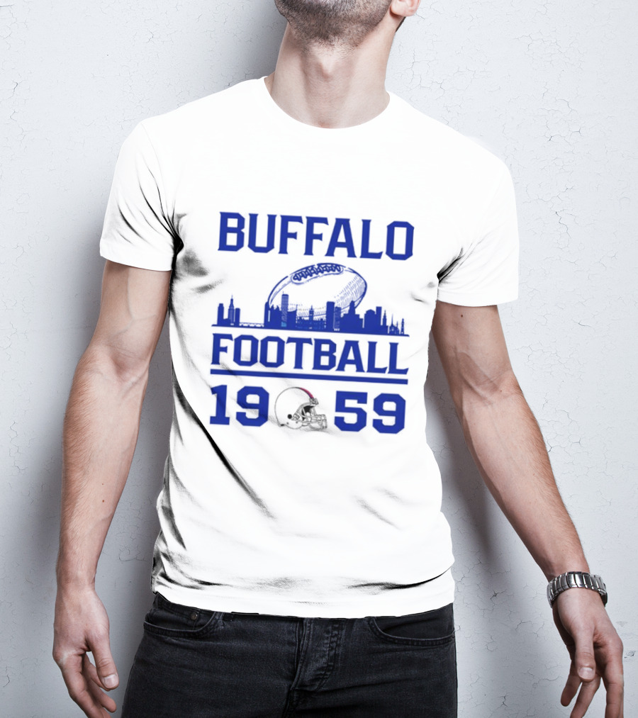 Buffalo Football 1959 Skyline Helmet T-Shirt