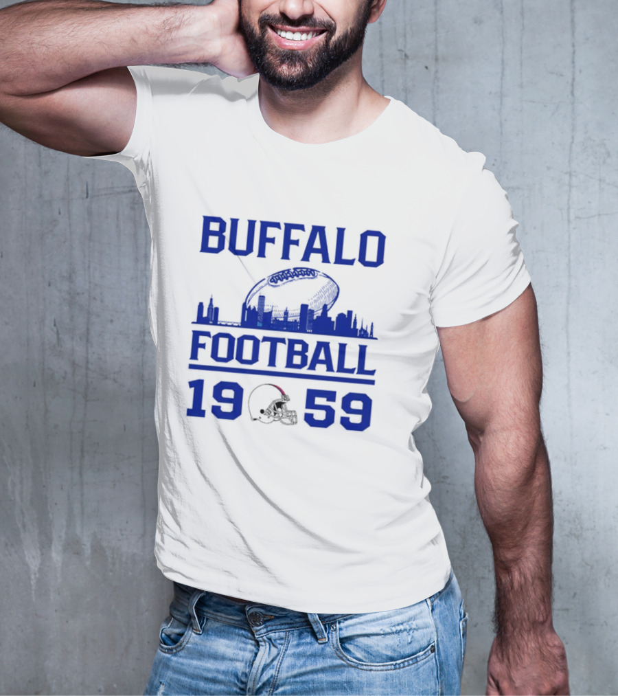Buffalo Football 1959 Skyline Helmet T-Shirt