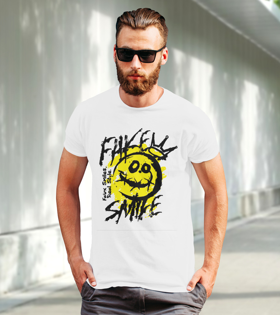 Fake Smile Faux Smiles Real Style Smiley Crown T-Shirt