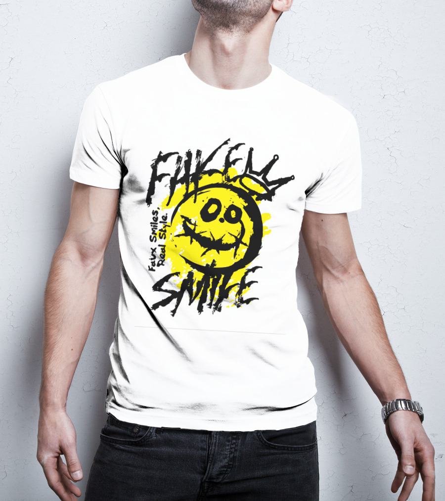 Fake Smile Faux Smiles Real Style Smiley Crown T-Shirt