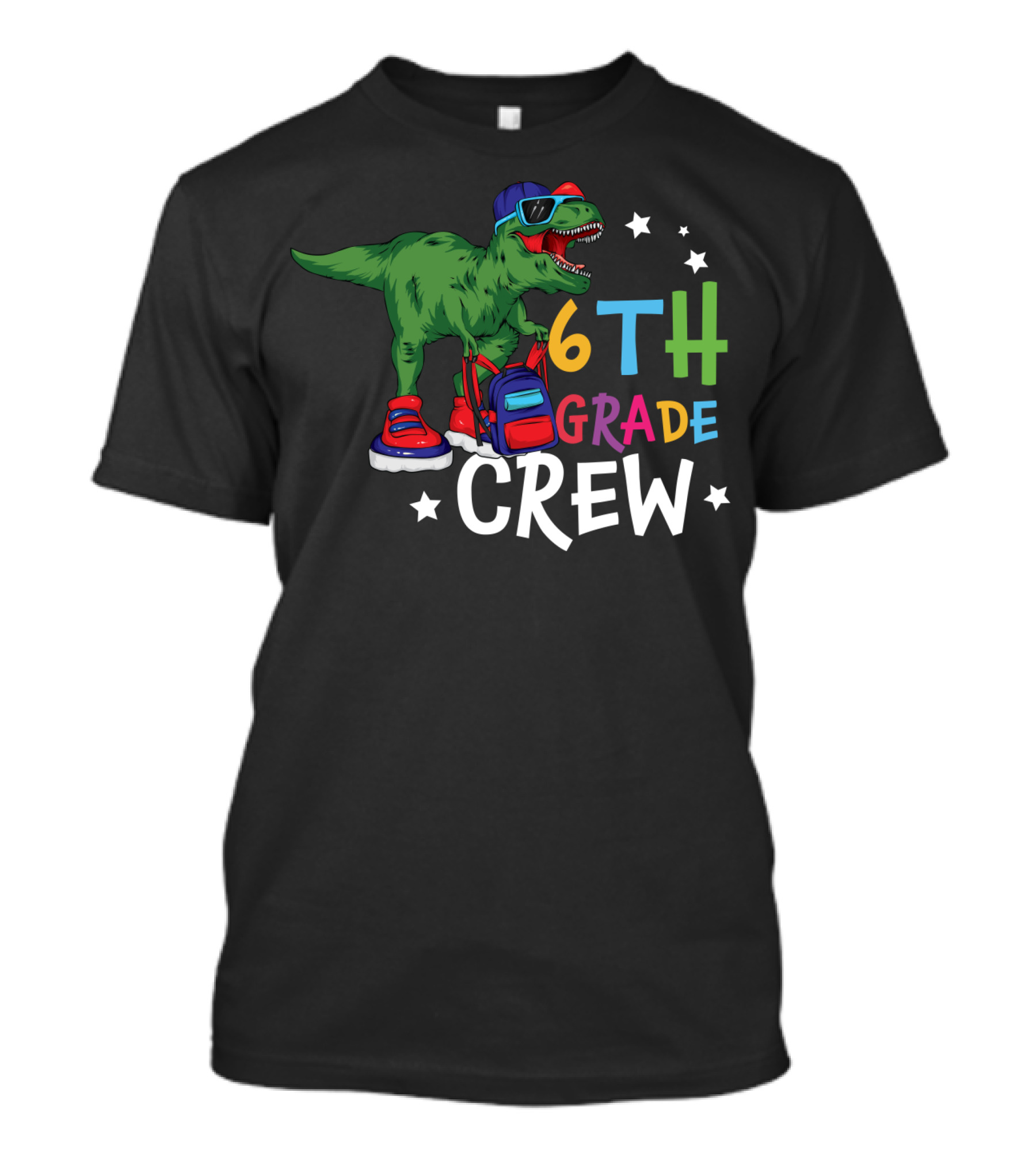 6th Grade Crew Dinosaur Back To School Fun T-Shirt