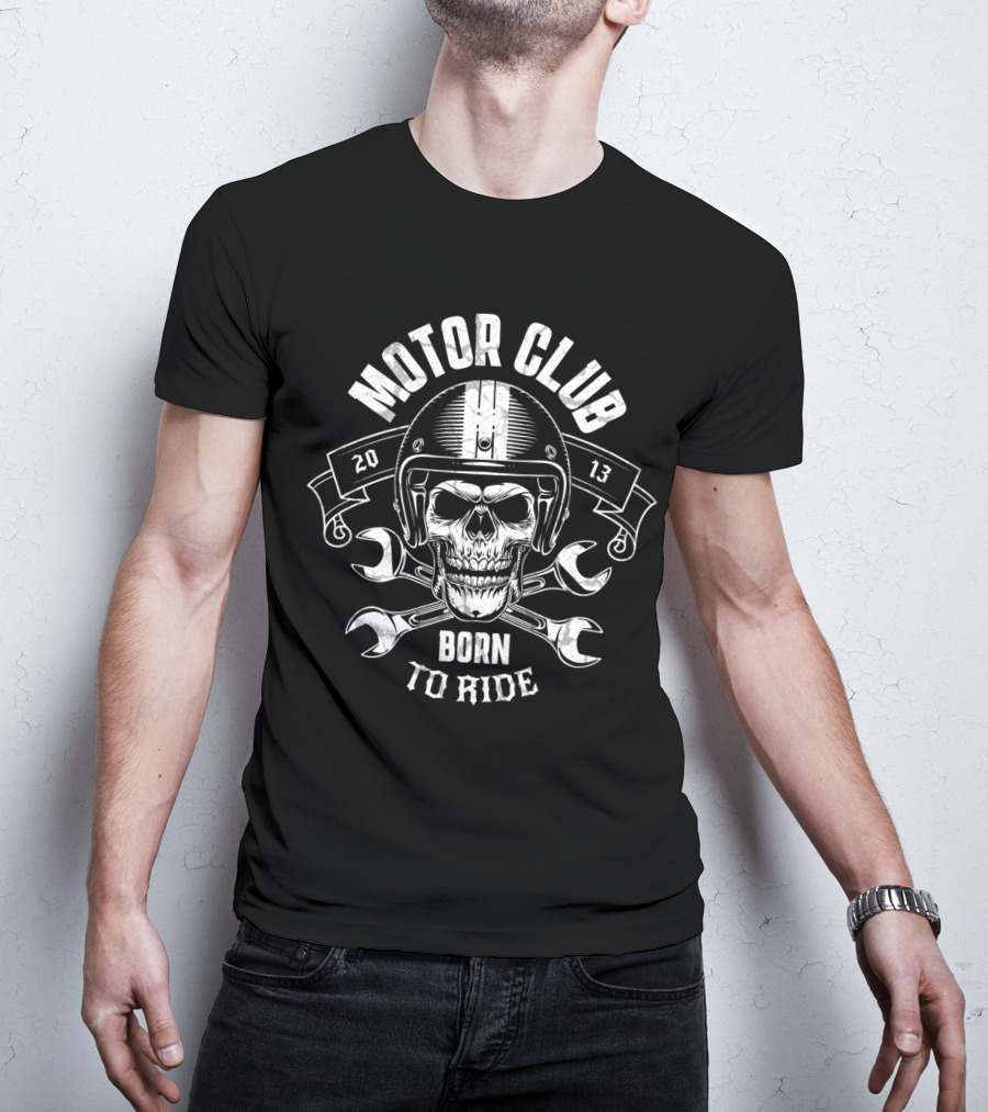 Motor Club 2013 Born To Ride Skull T-Shirt
