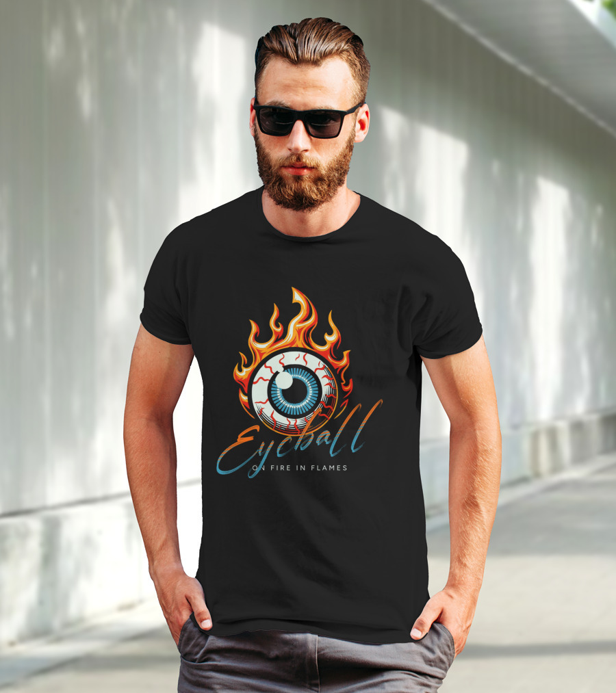 Eyeball On Fire In Flames T-Shirt