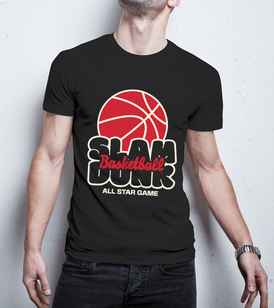 Slam Dunk Basketball All Star Game Red Basketball T-Shirt