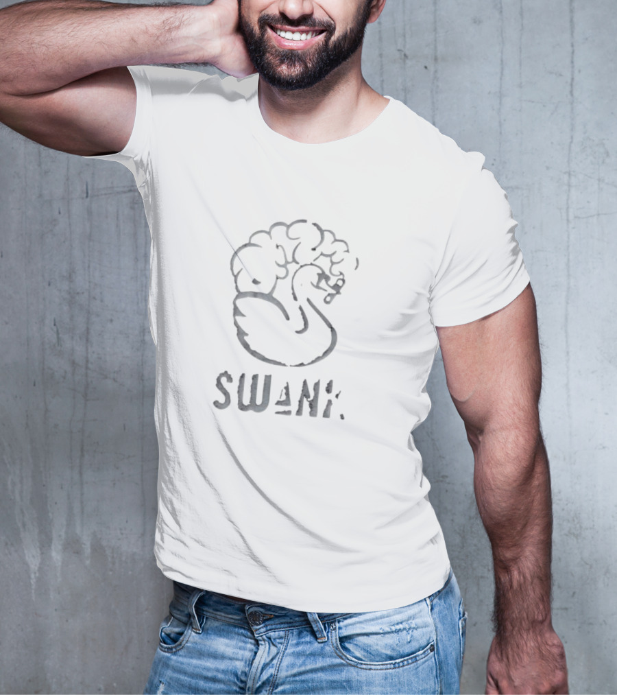 Swank Smoking Swan Silhouette Smoke T-Shirt