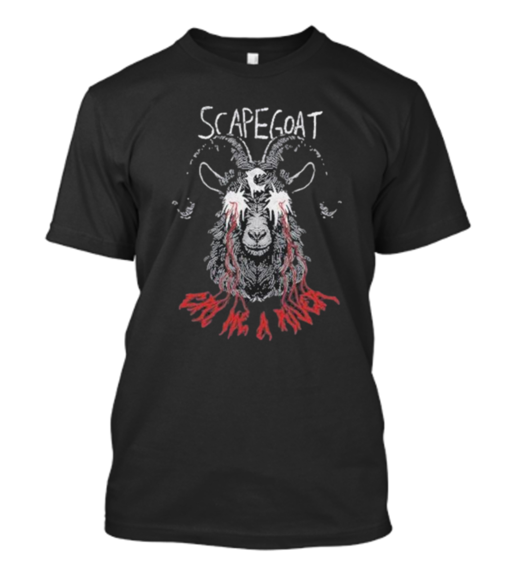 Scapegoat Cry Me A River Goat Illustration With Blood Tears T-Shirt