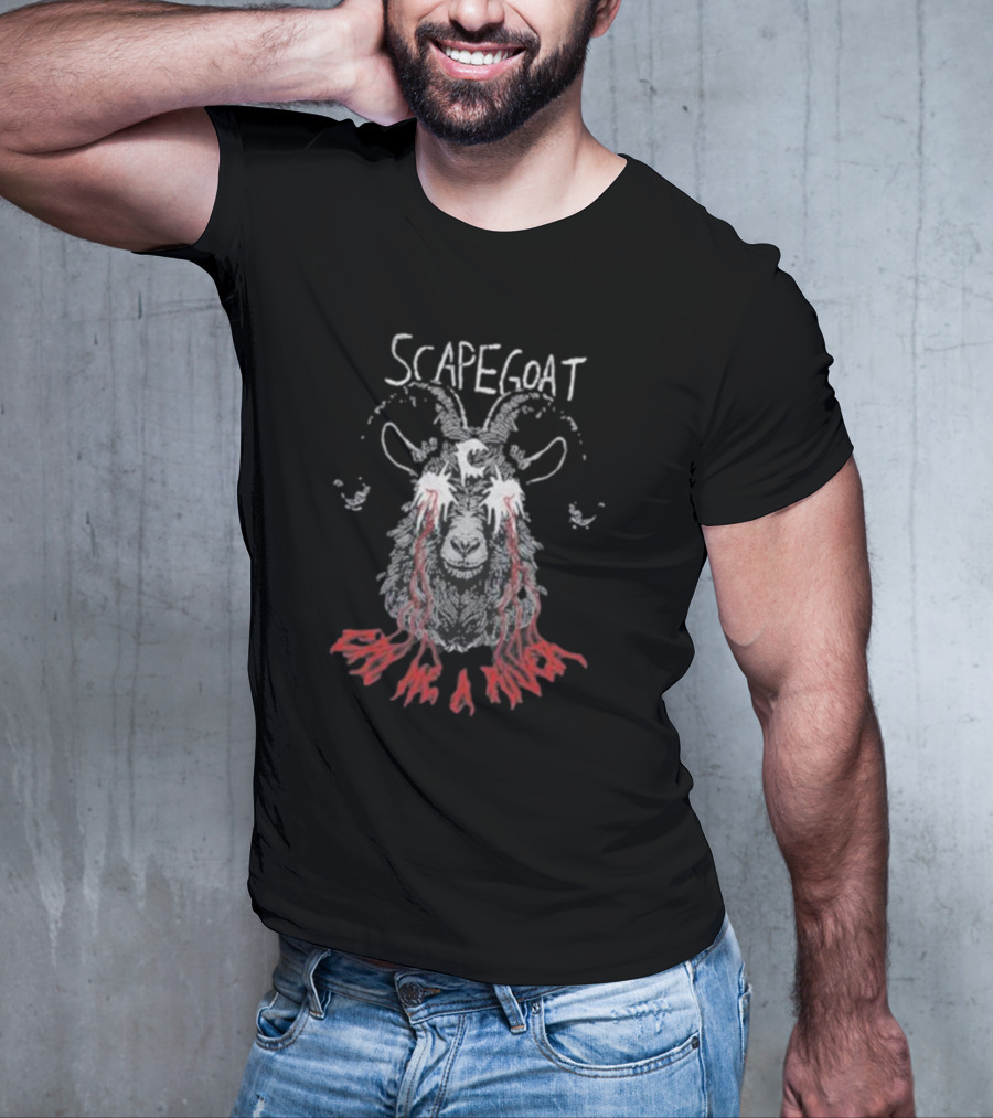 Scapegoat Cry Me A River Goat Illustration With Blood Tears T-Shirt