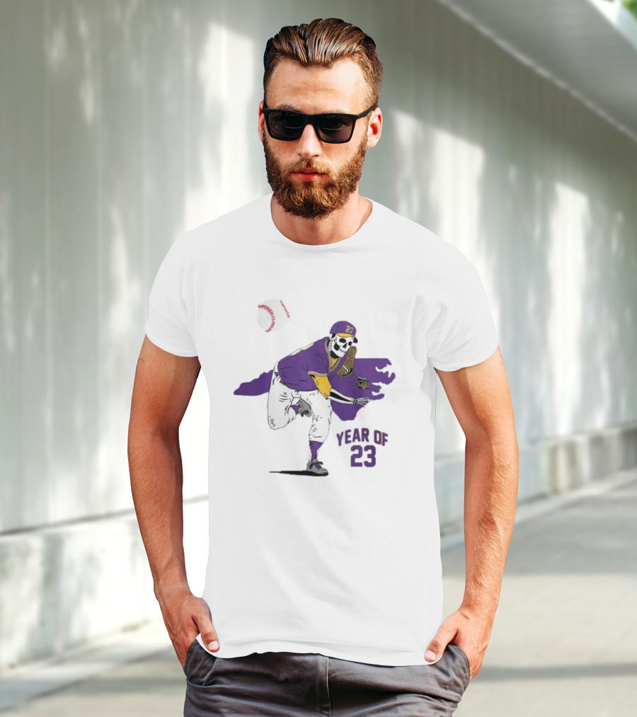 Year Of 23 EC Skeleton Baseball Pitcher T-Shirt