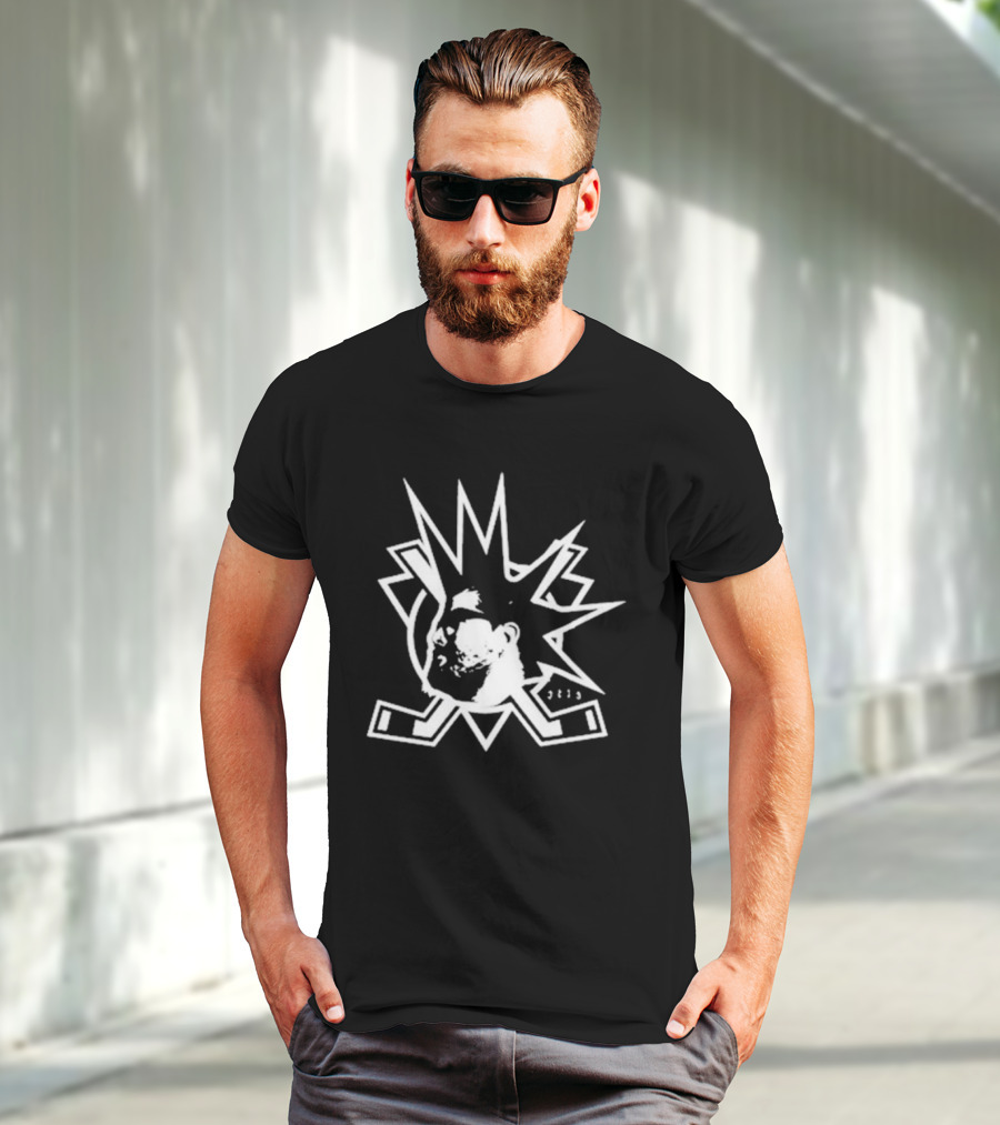 JC13 Gear Hockey Punk Logo With Crossed Sticks T-Shirt