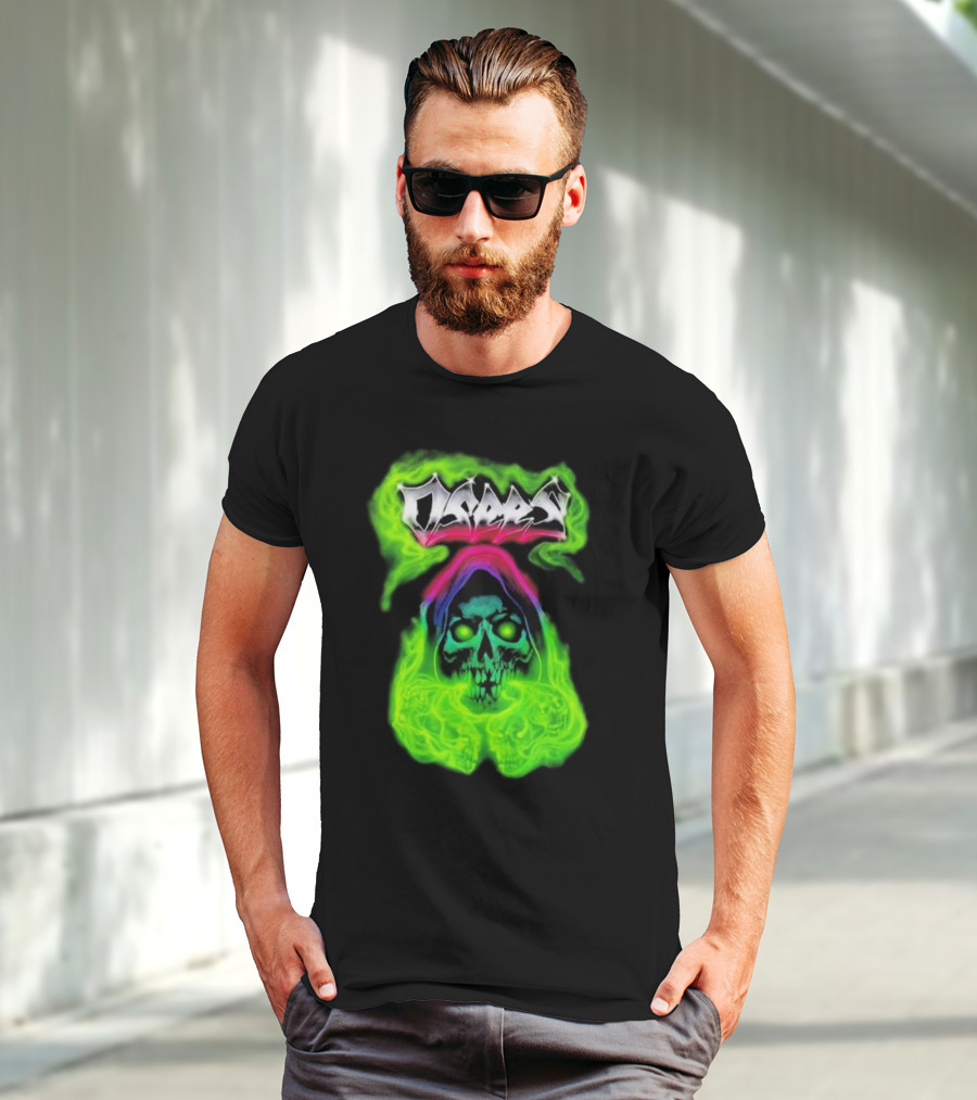 Osees Ghost Green Neon Skull Hoodie Collaboration T-Shirt