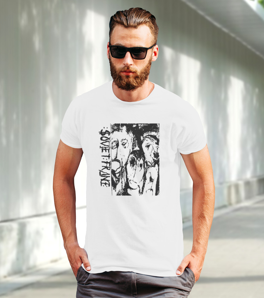 Zoviet France Distorted Faces Monochrome T-Shirt