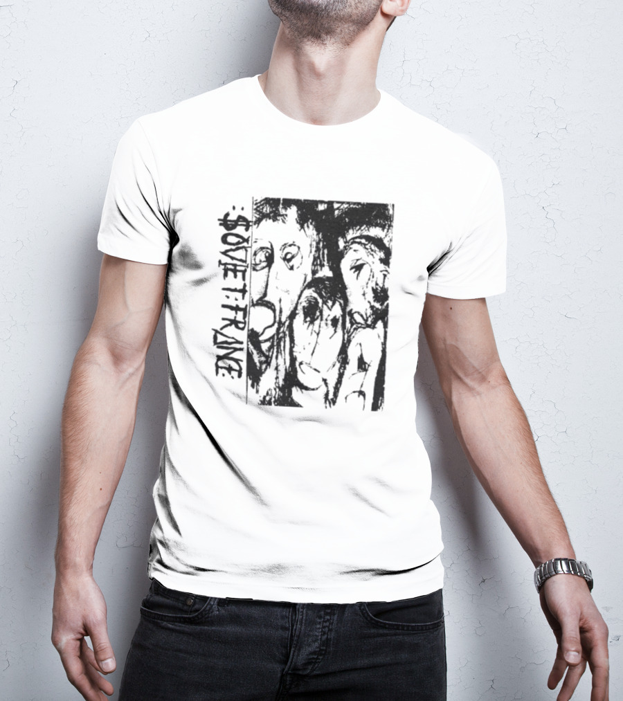 Zoviet France Distorted Faces Monochrome T-Shirt