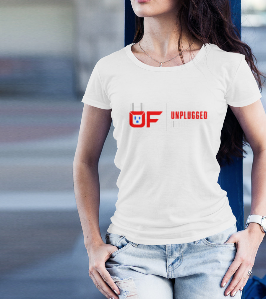 UF Unplugged Fitness Barbell T-Shirt