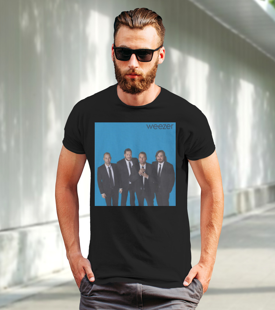 Weezer Impractical Jokers Blue Album Cover Homage T-Shirt