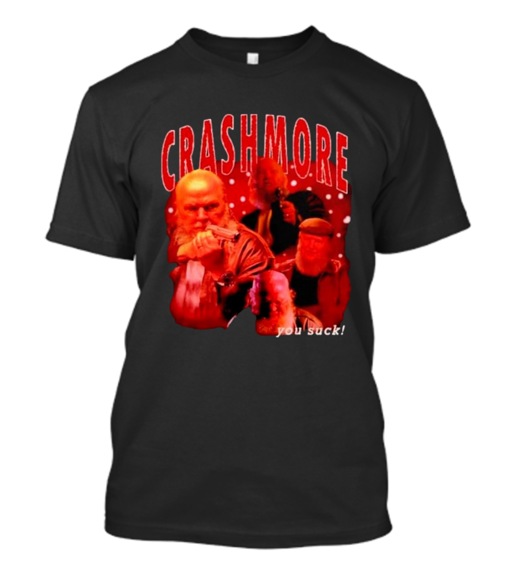 Crashmore You Suck Vintage Detective Christmas Action Santa T-Shirt