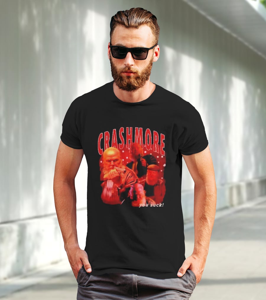Crashmore You Suck Vintage Detective Christmas Action Santa T-Shirt