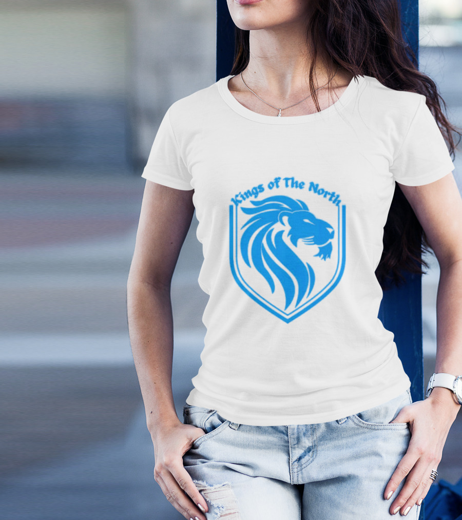Detroit Lions Blue Crest Kings Of The North T-Shirt