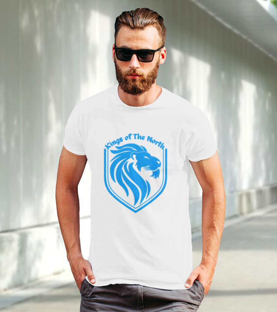 Detroit Lions Blue Crest Kings Of The North T-Shirt