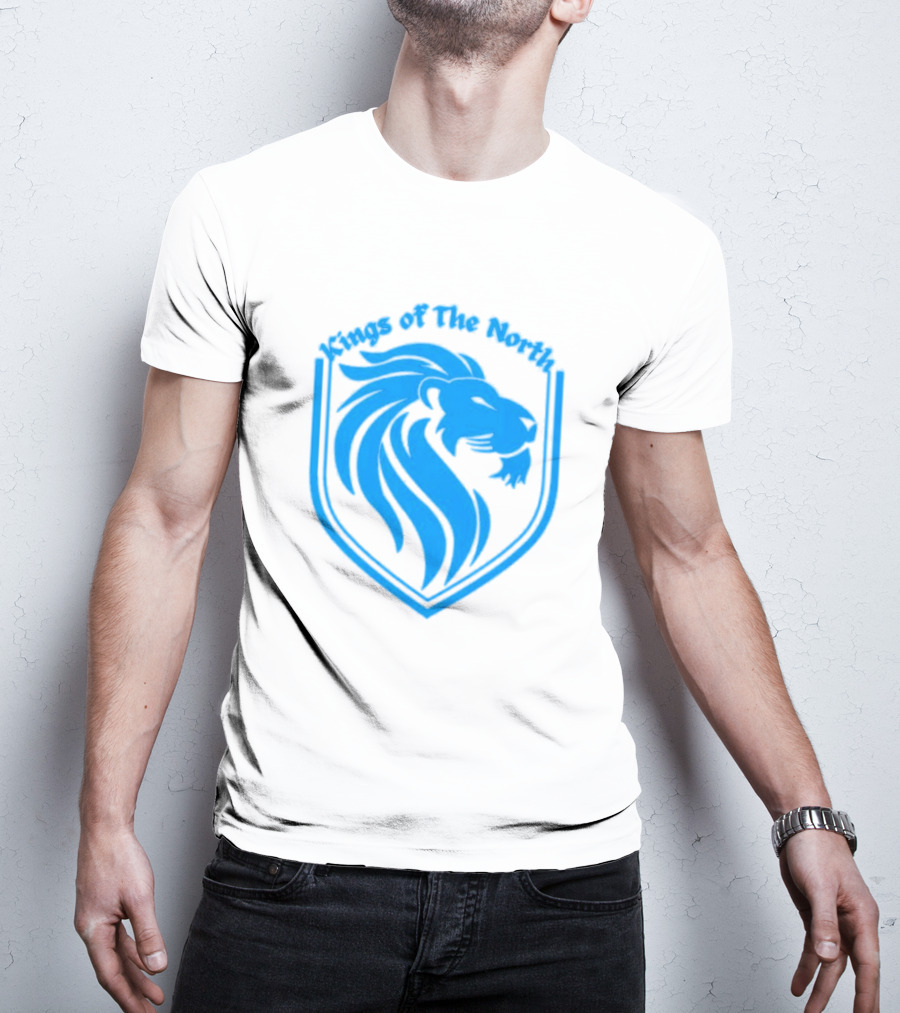 Detroit Lions Blue Crest Kings Of The North T-Shirt