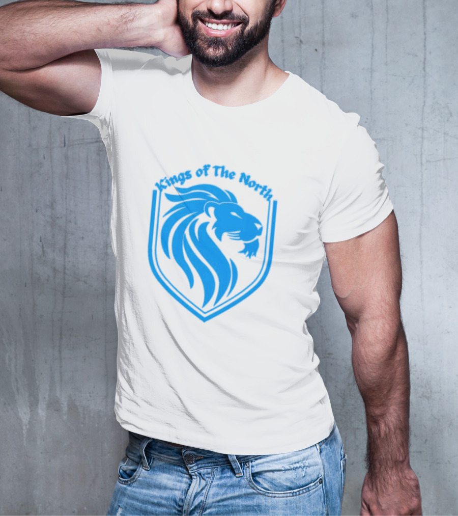 Detroit Lions Blue Crest Kings Of The North T-Shirt